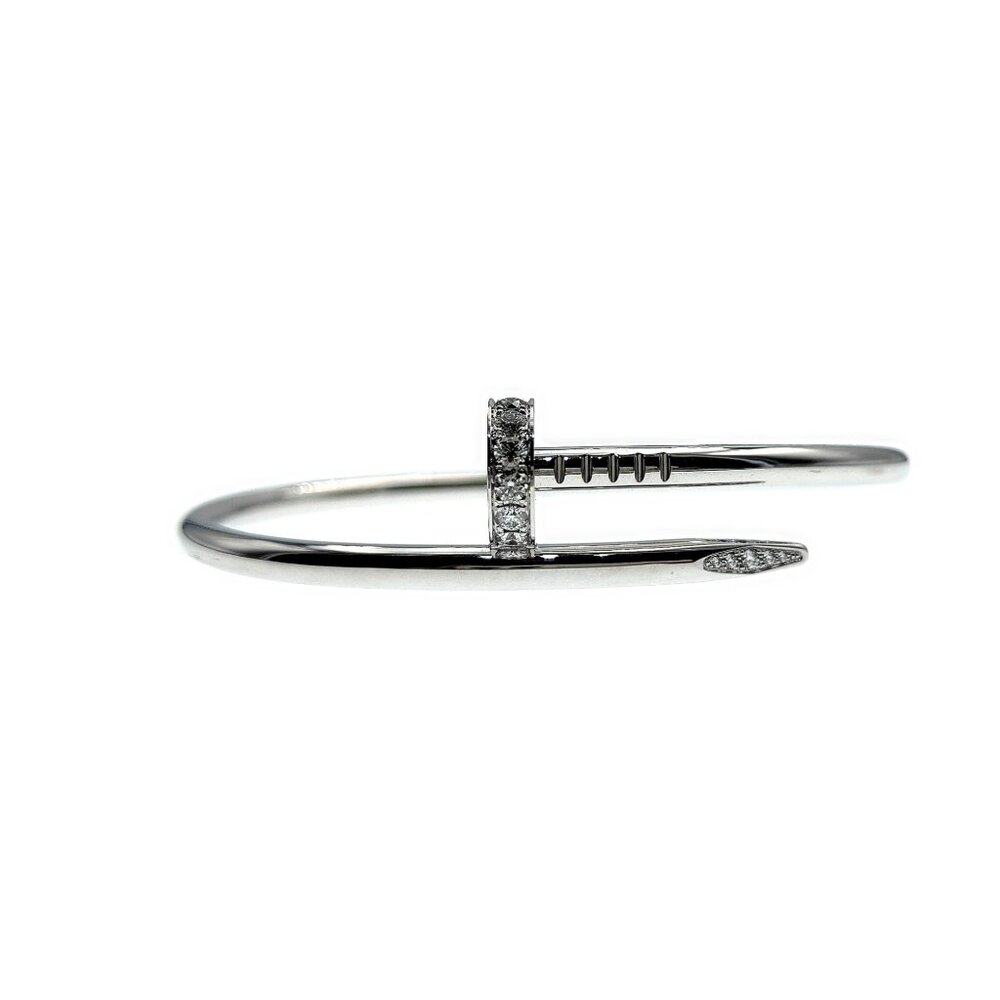 Cartier Juste un Clou Bracelet 18K white Gold with Diamonds Size 17
